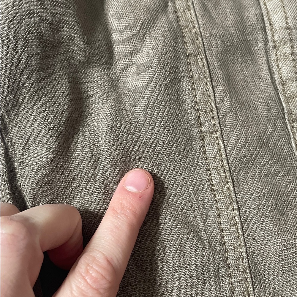 American Eagle Outfitters Linen Cargo Pants - Olive - Picture 3 of 7